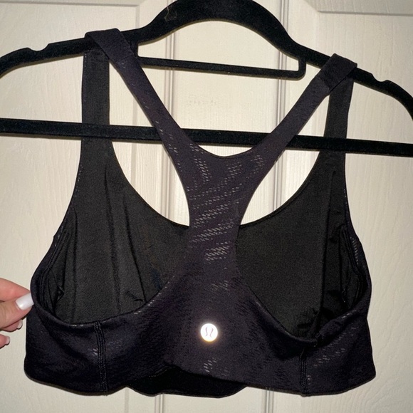 Lululemon Wunder Train Bra Foil Black Sports Bra 10 gym activewear athletic - Picture 3 of 7